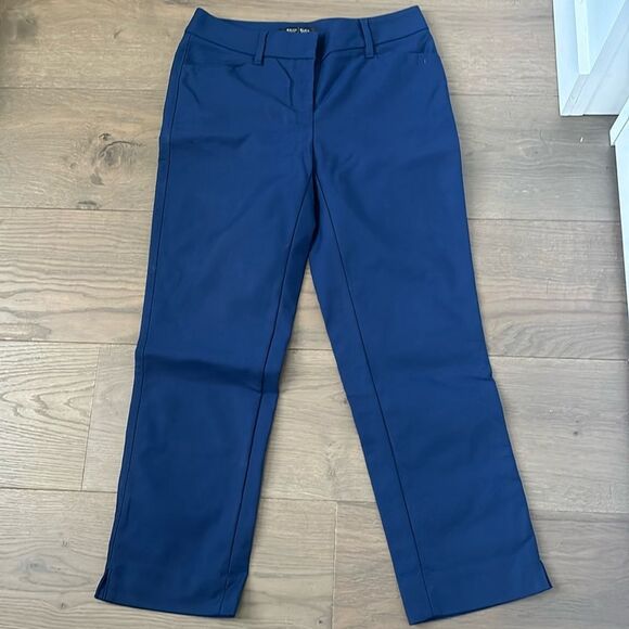 Blue straight crop pants - Picture 2 of 6